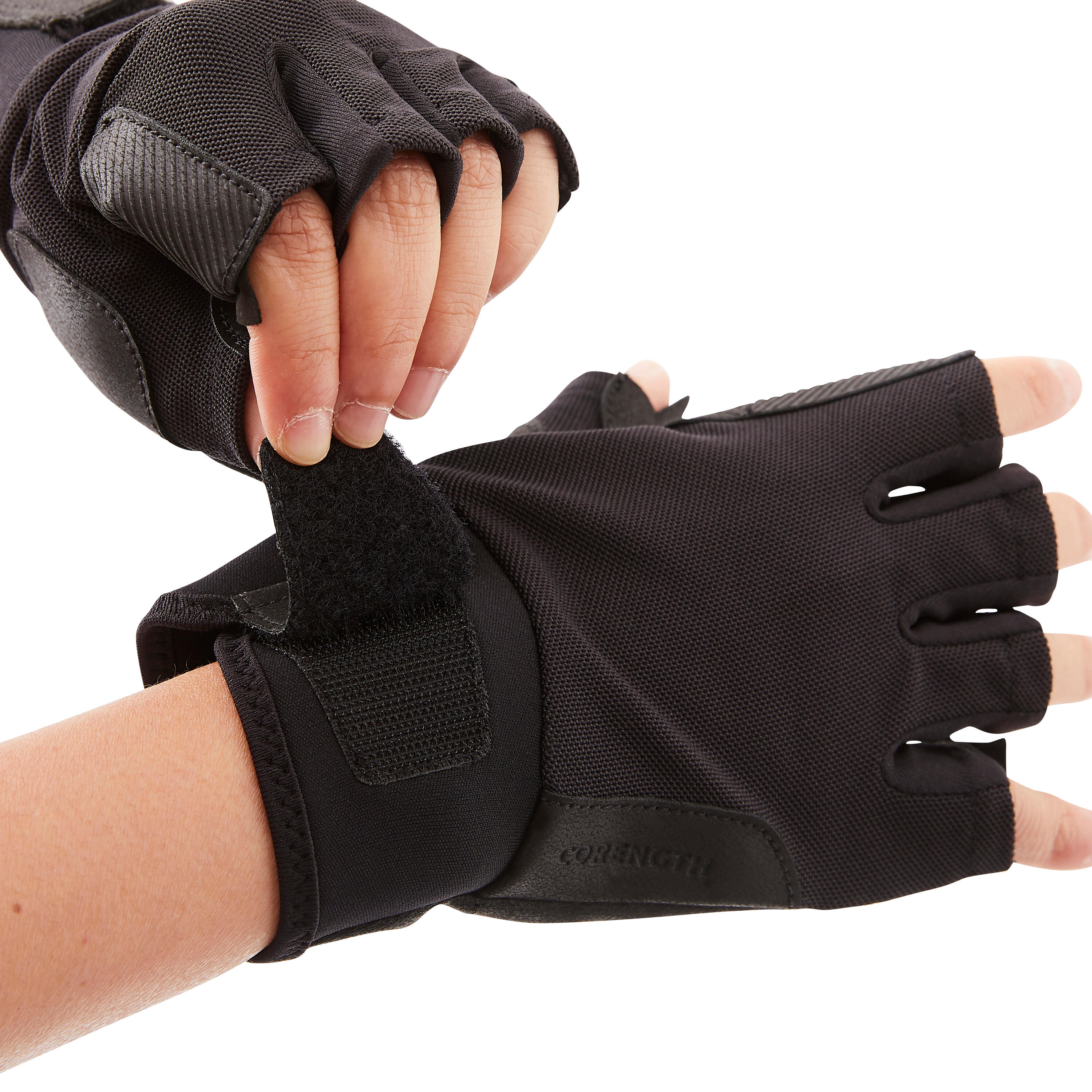 Gants de musculation – 500 noir - DOMYOS