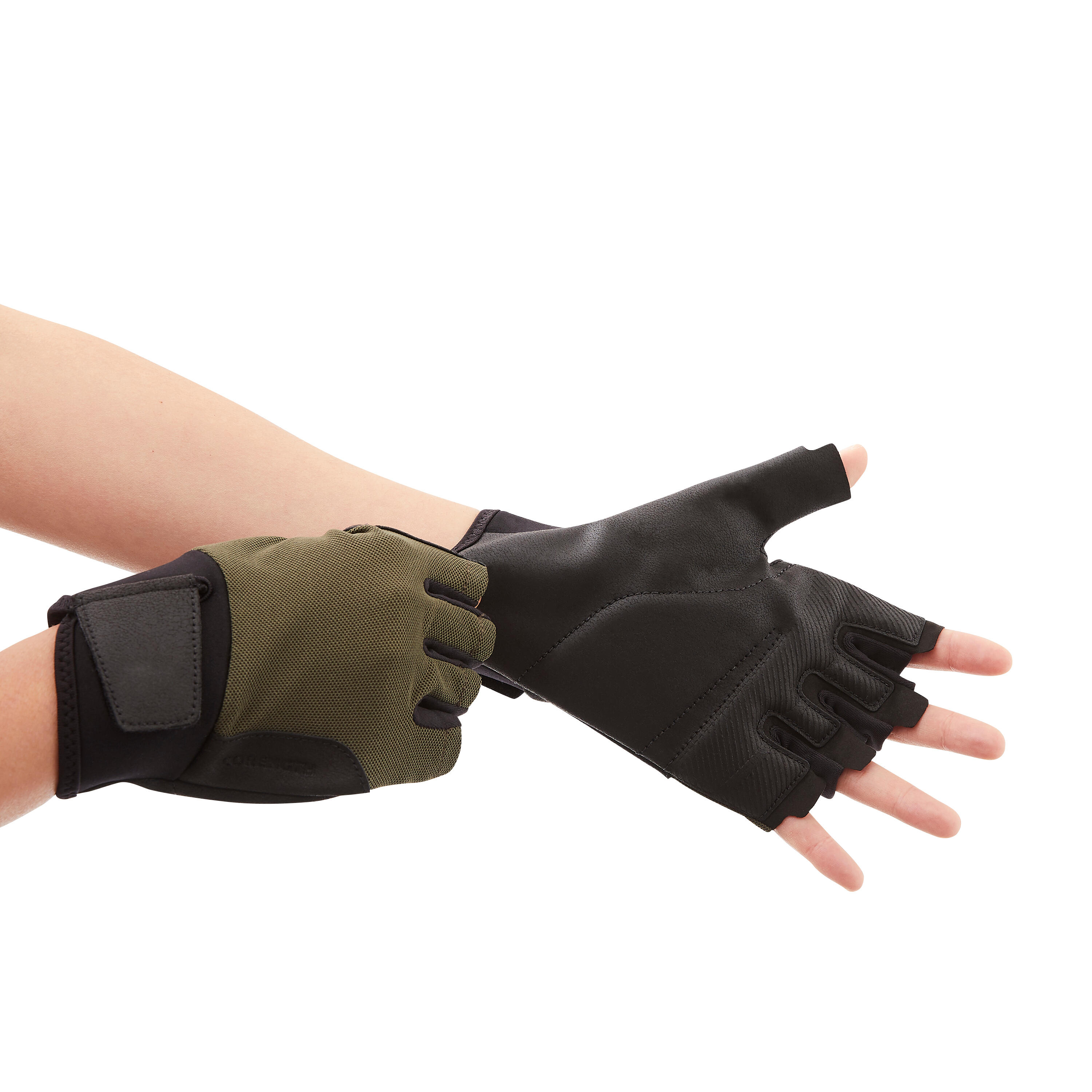 Gants musculation confort - Kaki 4/9