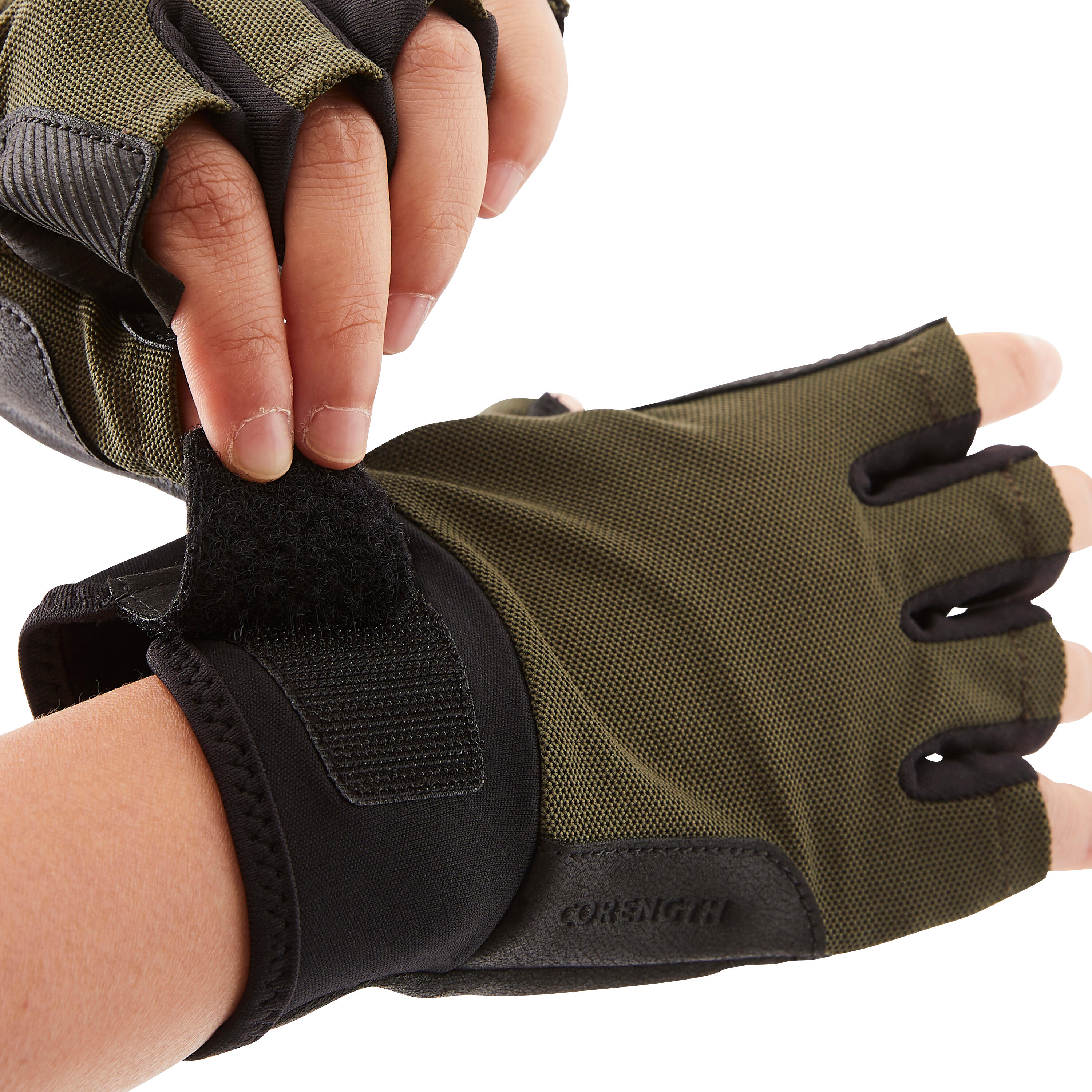 Gants musculation confort - Kaki 3/9