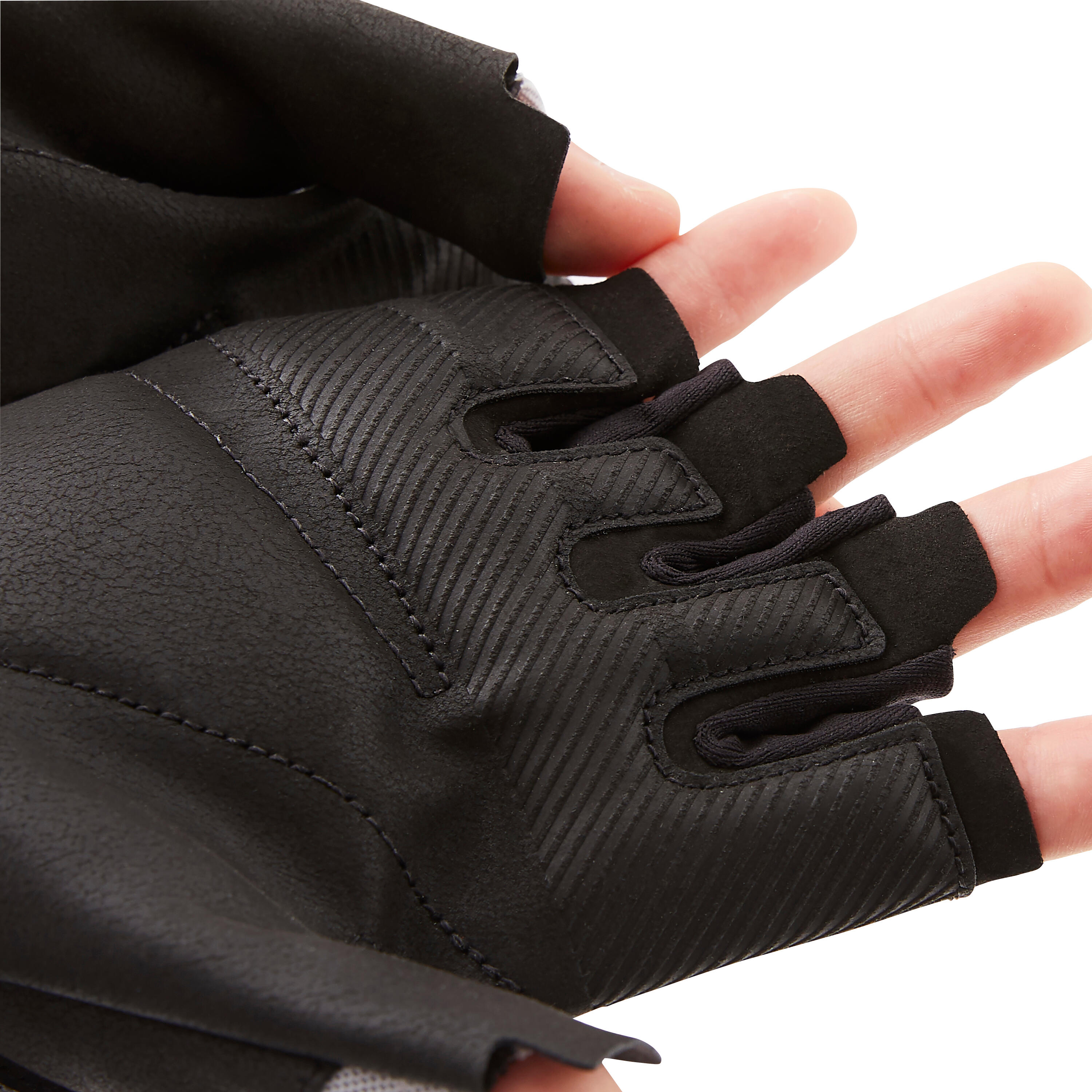 Weight Training Grip Pad Glove - Black - Decathlon