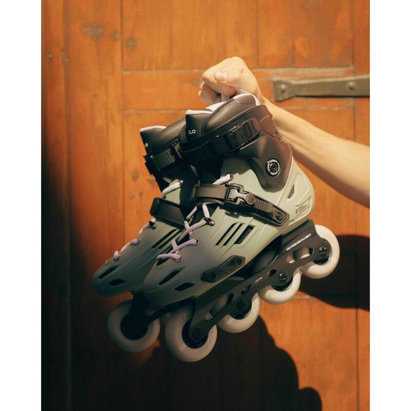 Freeride skates voor volwassenen MF500 Light Khaki