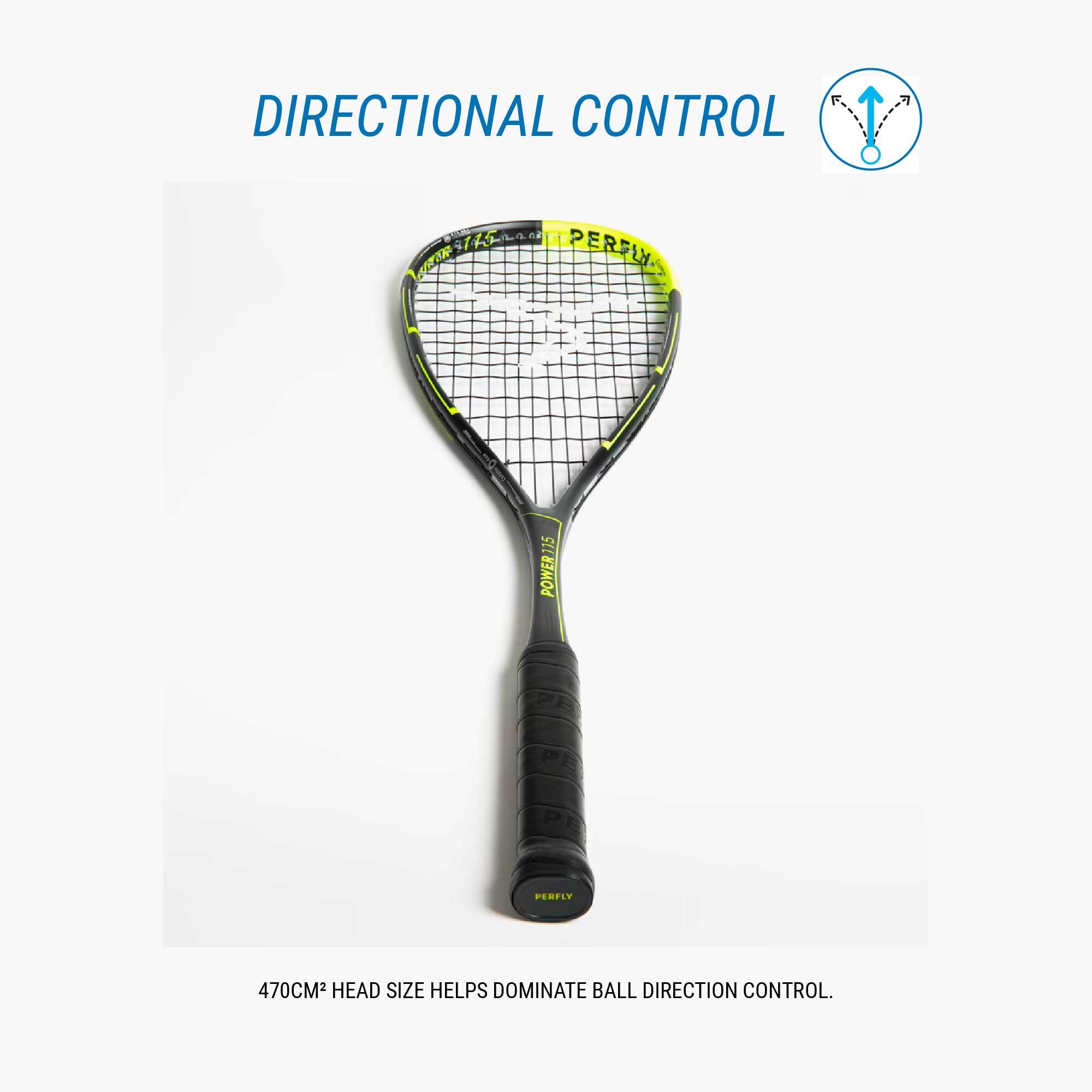 Adult Squash Racket SR115 Fluorescent Green