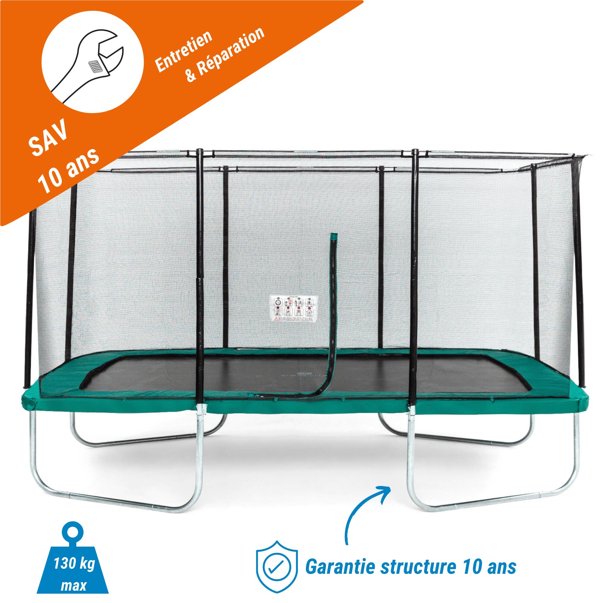 Seconde vie - Trampoline rectangulaire 520 avec filet de protection 8/24