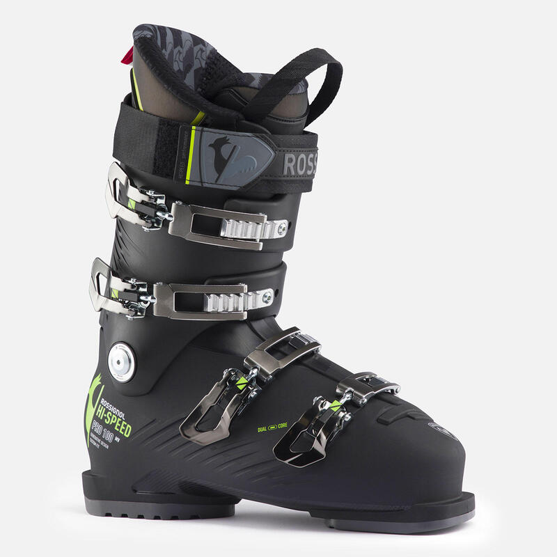 CHAUSSURES DE SKI PISTE CONFIRMÉ HOMME - ROSSIGNOL HI-SPEED 100 MV NOIR/VERT