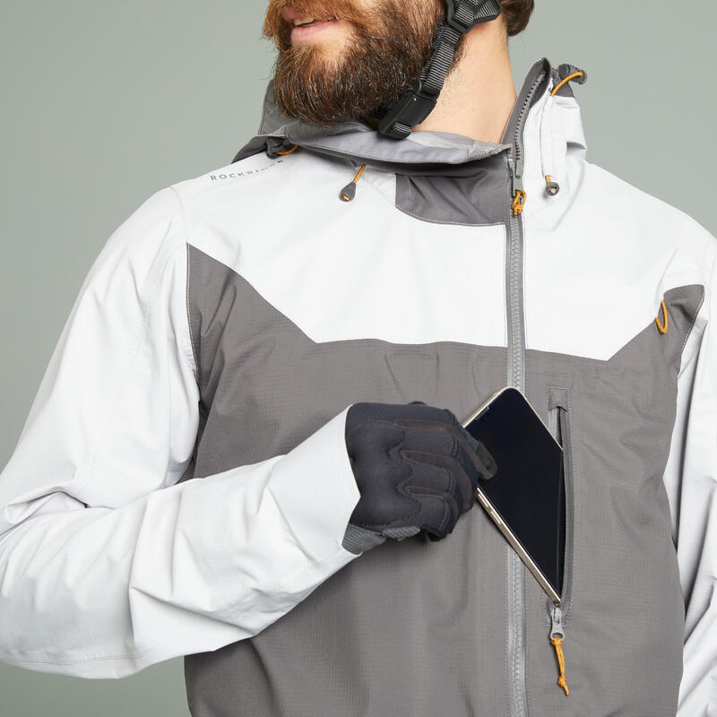 Waterdichte MTB jas voor all-mountain grijs