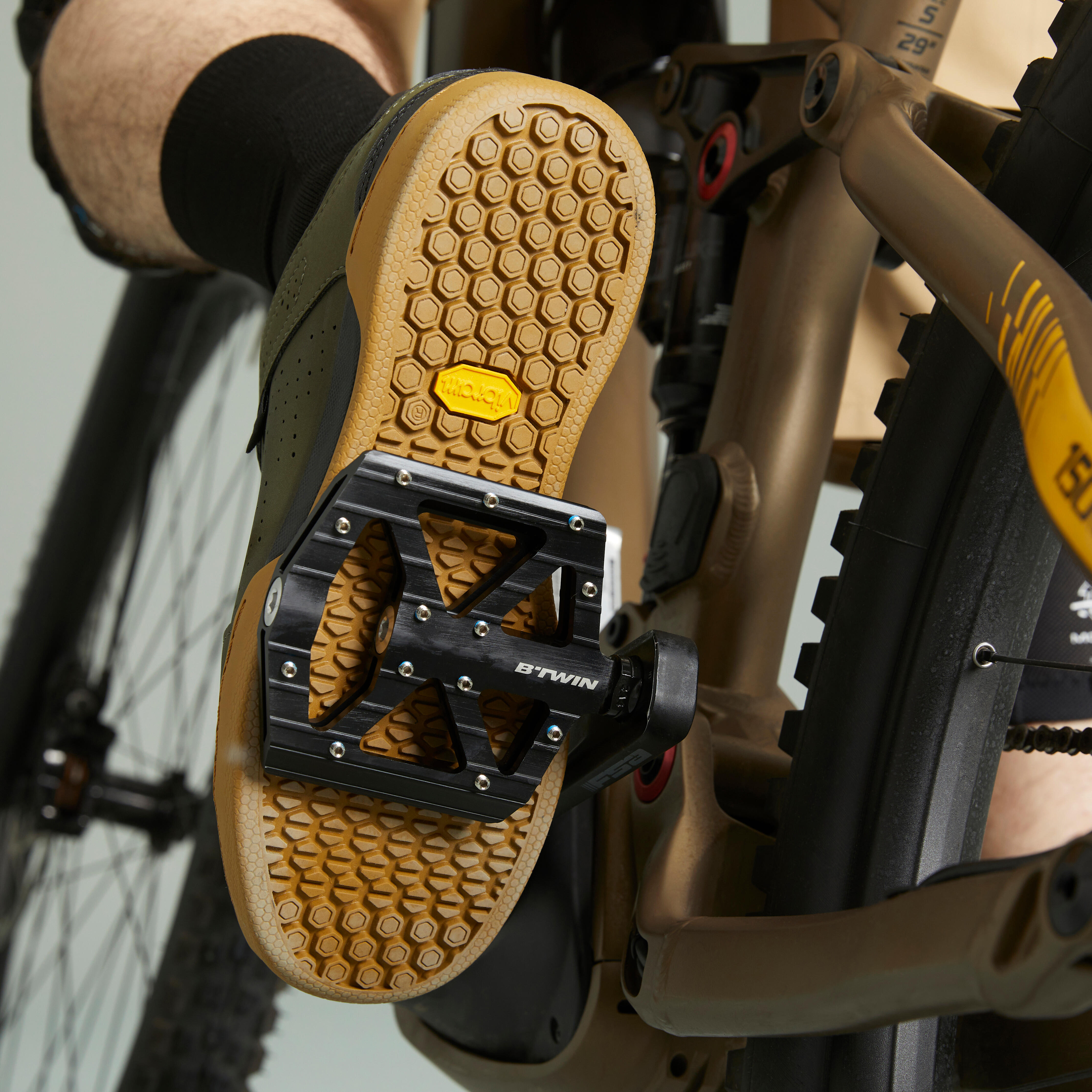 Pédales plates de vélo de montagne - 900 noir  - ROCKRIDER