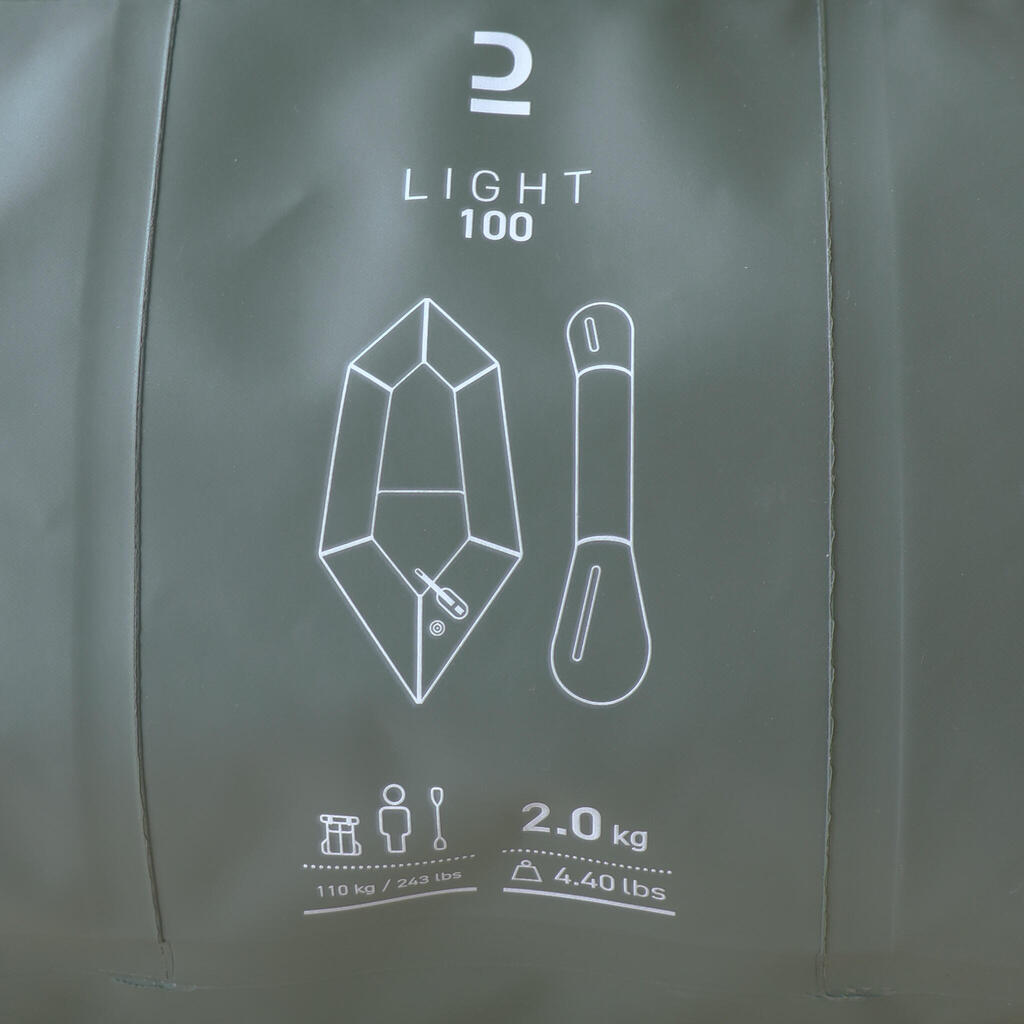 Kajak Packraft aufblasbar Fluss TPU 1-Sitzer - PR100