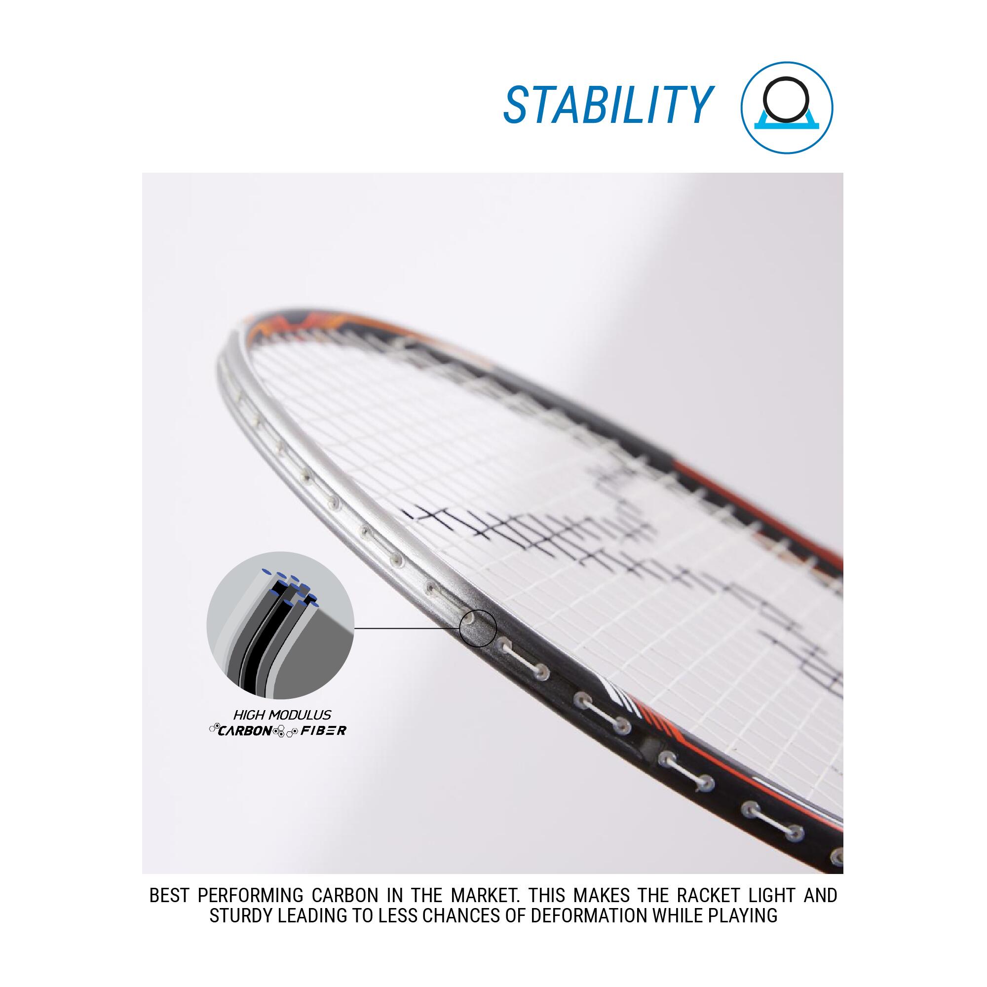 BADMINTON ADULT RACKET BR 900 ULTRA LITE P SILVER 18/20