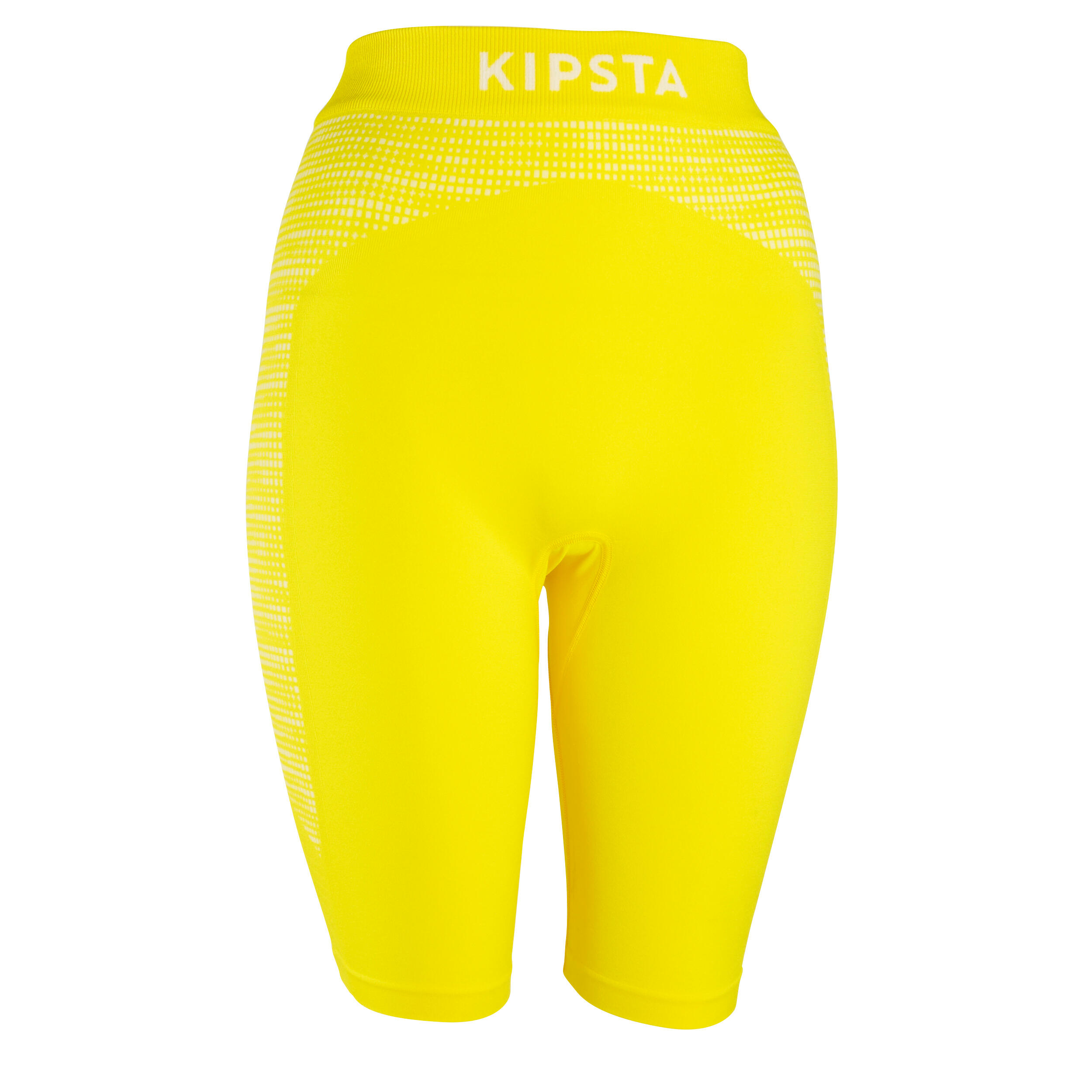SOUS-SHORT FOOTBALL ADULTE JAUNE KEEPDRY 500 2/2
