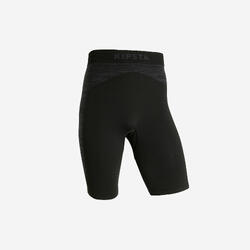 SHORT TÉRMICO DE FÚTBOL KEEPDRY 500 ADULTO NEGRO