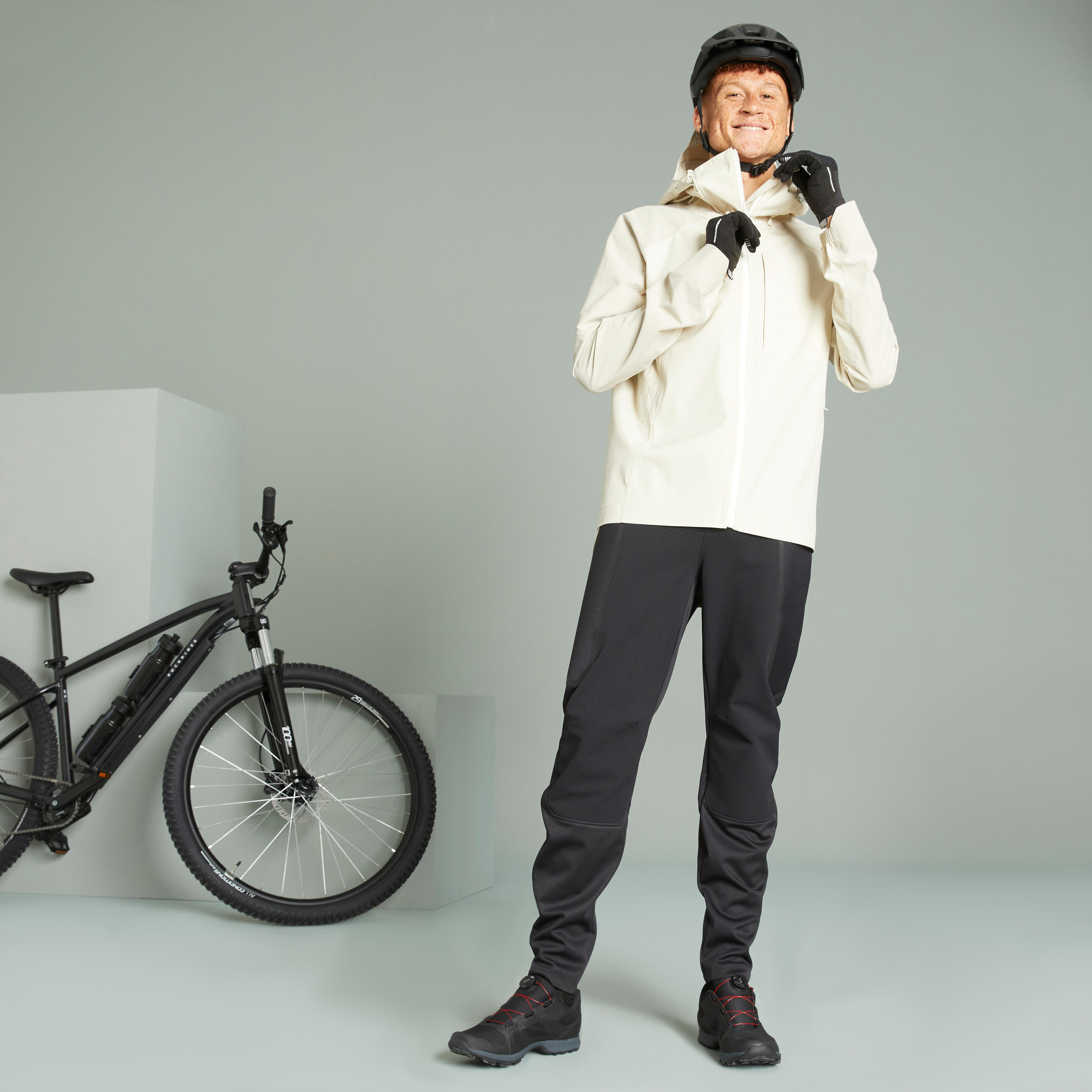 Pantaloni invernali da mountain bike EXPL 500 neri