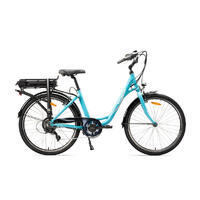 Vélo électrique De Ville Neomouv Sinapia Hydraulique, Turquoise, Pour Femme, 26 Pouces