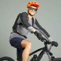 Casco bicicleta MTB adulto Rockrider ST 500 naranja fluo