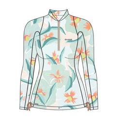 Women's Long Sleeve T-Shirt UV-Protection Surf Top 500 ANAMONES