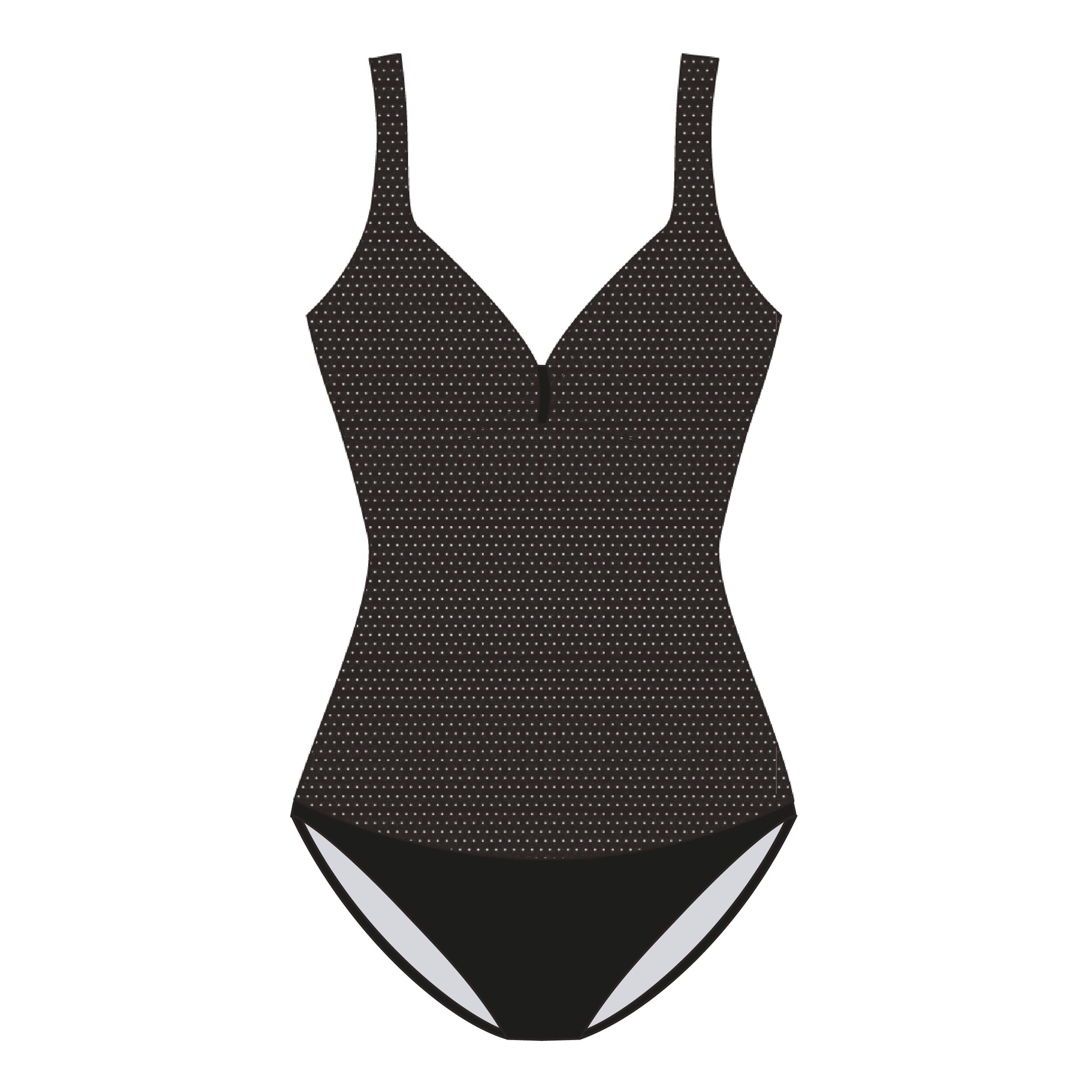 Women’s 1-Piece Body-Sculpting Swimsuit - Doli Puka - Black - Olaian ...