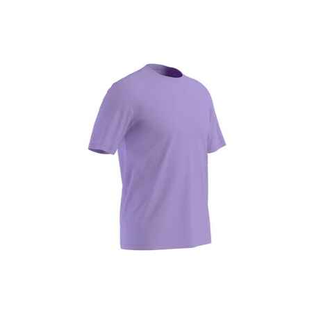Vijolična moška majica za fitnes s kratkimi rokavi 500 ESSENTIALS