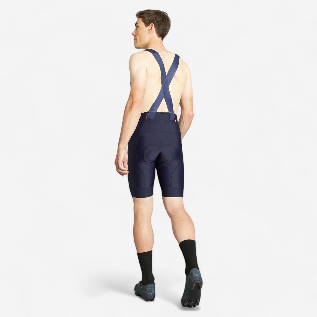 Men's Mountain Biking Bib Shorts Race 720 - Blue/Ochre