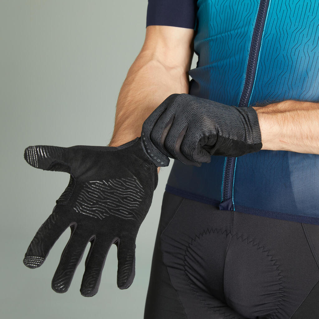 GUANTES CICLISMO MTB RACE NEGRO ANTIDESLIZANTES