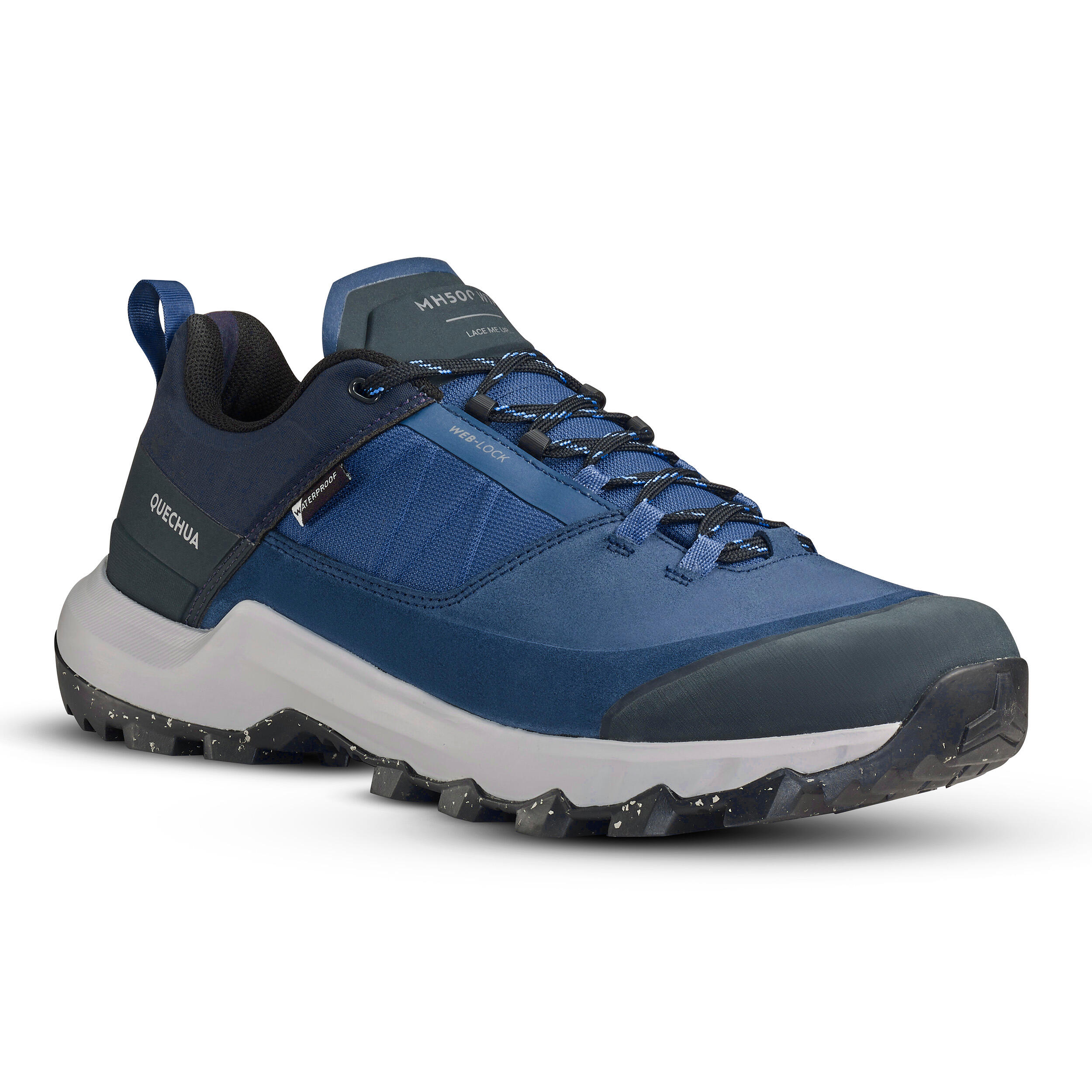 chaussures de randonnée imperméables pour homme mh500 - bleues - quechua