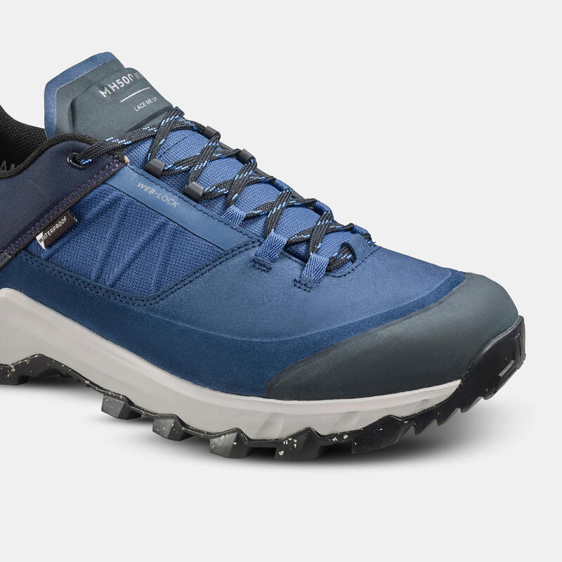 Men's Waterproof Hiking Shoes - MH500 - Blue