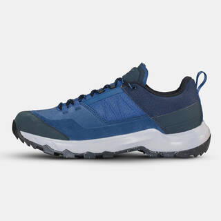 Men Waterproof Hiking Shoes Low Ankle with Cushion Comfort Blue - MH500