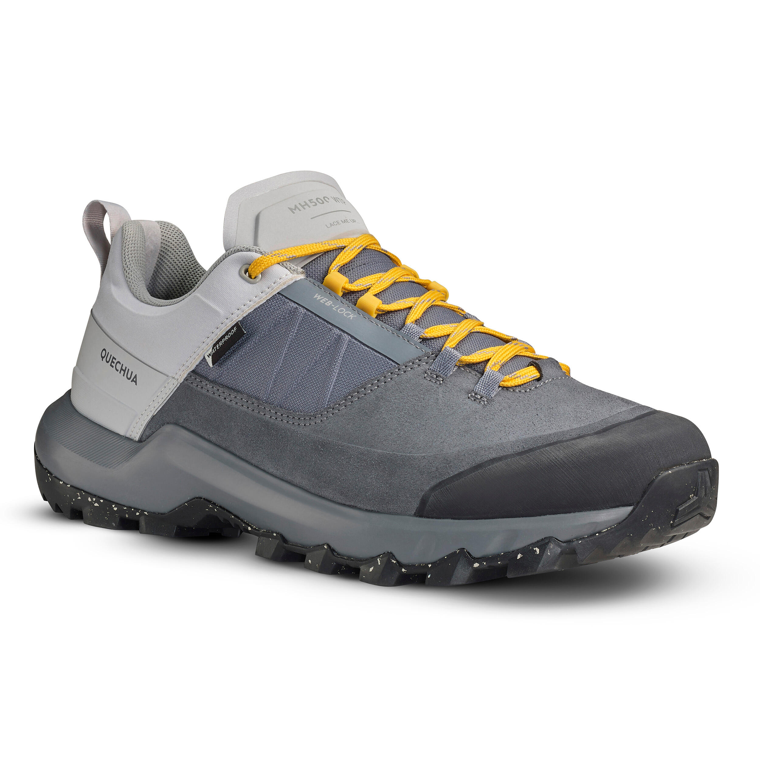 Men's MH500 waterproof hiking boots - grey