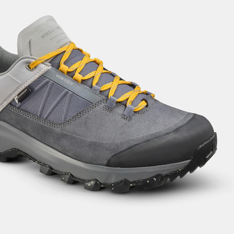 Waterdichte wandelschoenen voor heren MH500 grijs