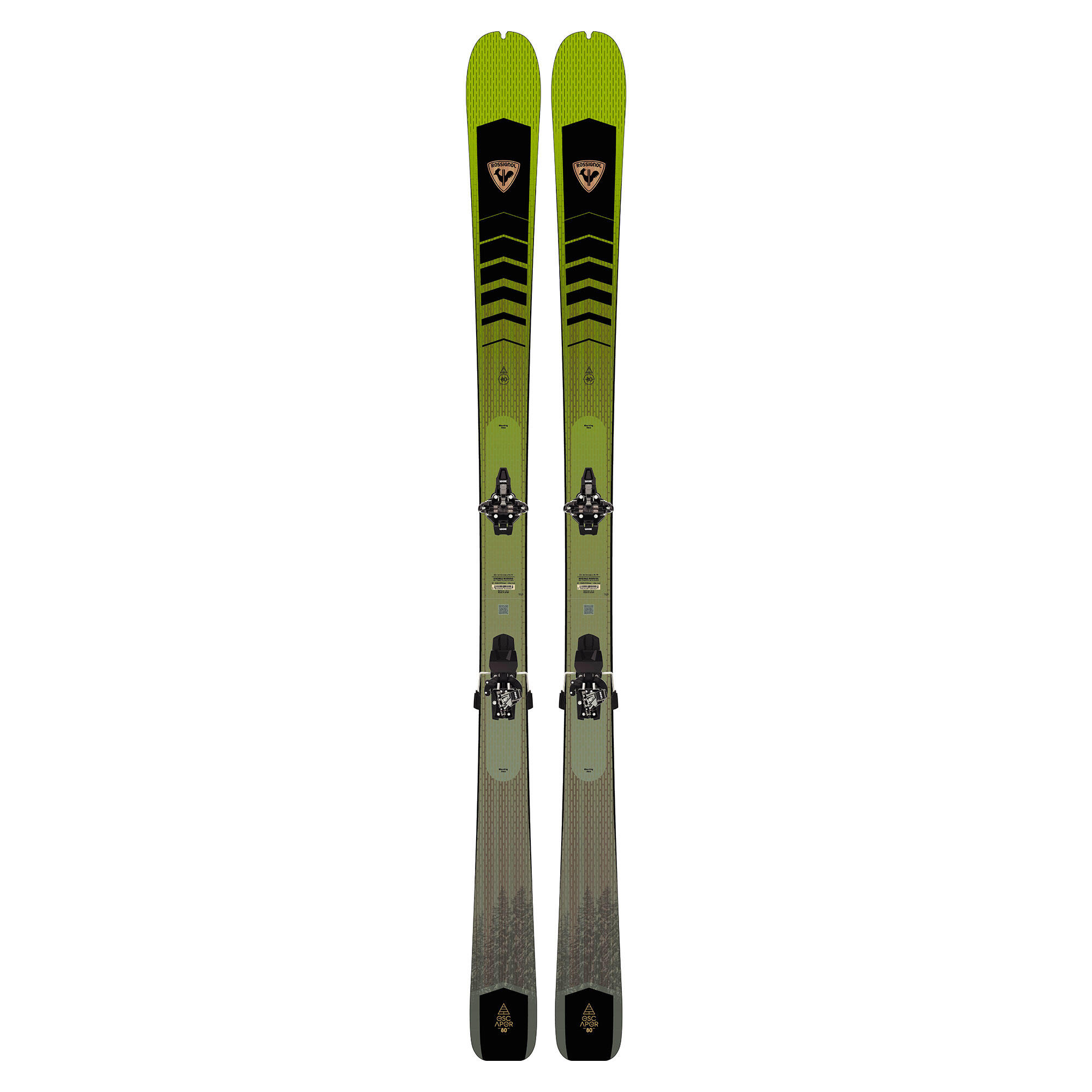 ROSSIGNOL SCI DA ALPINISMO DA UOMO - ESCAPER 80 VERDE/NERO