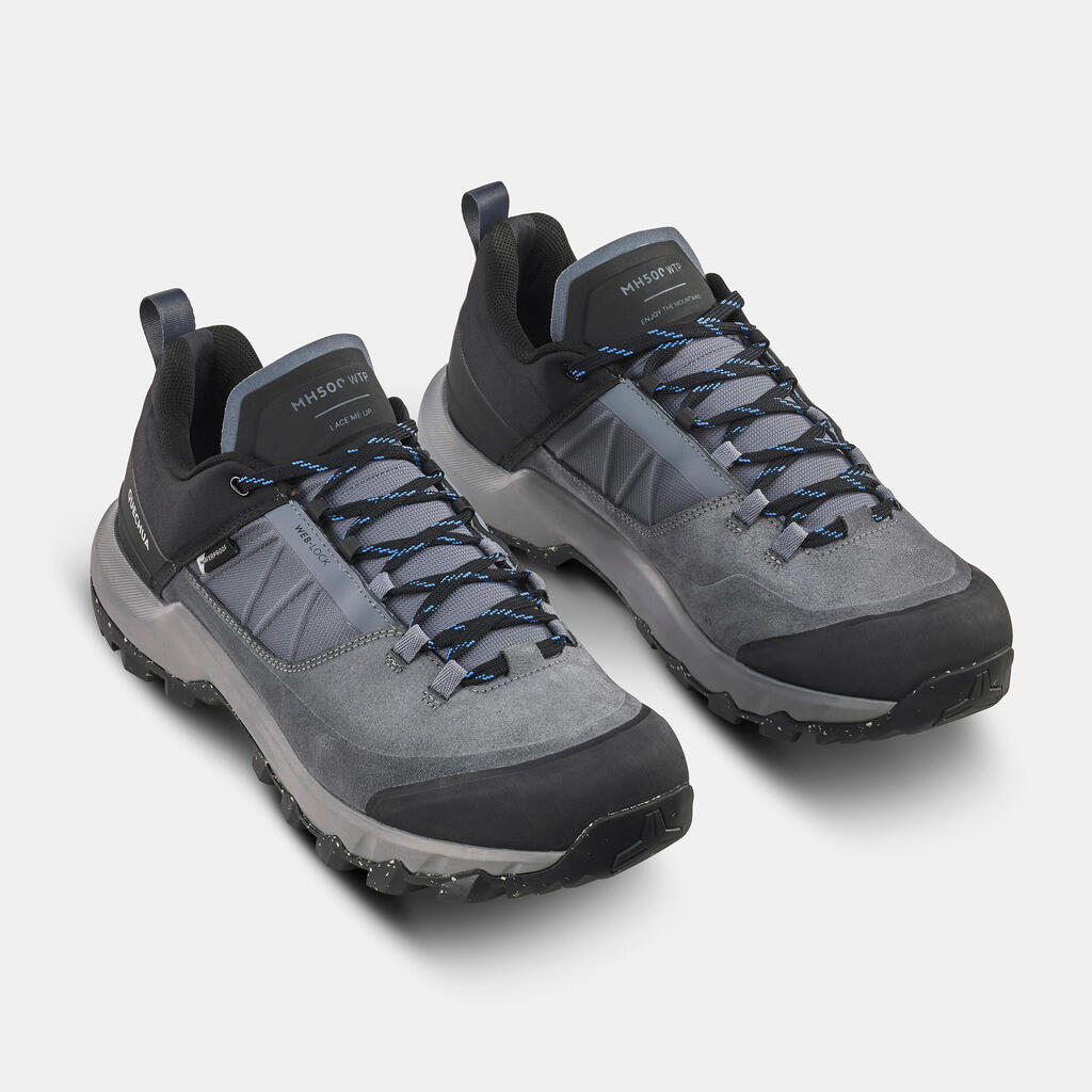 Chaussures de randonnée montagne imperméables, homme MH500 noires