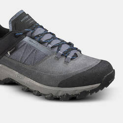 Men's waterproof hiking shoes - mh500 grey black