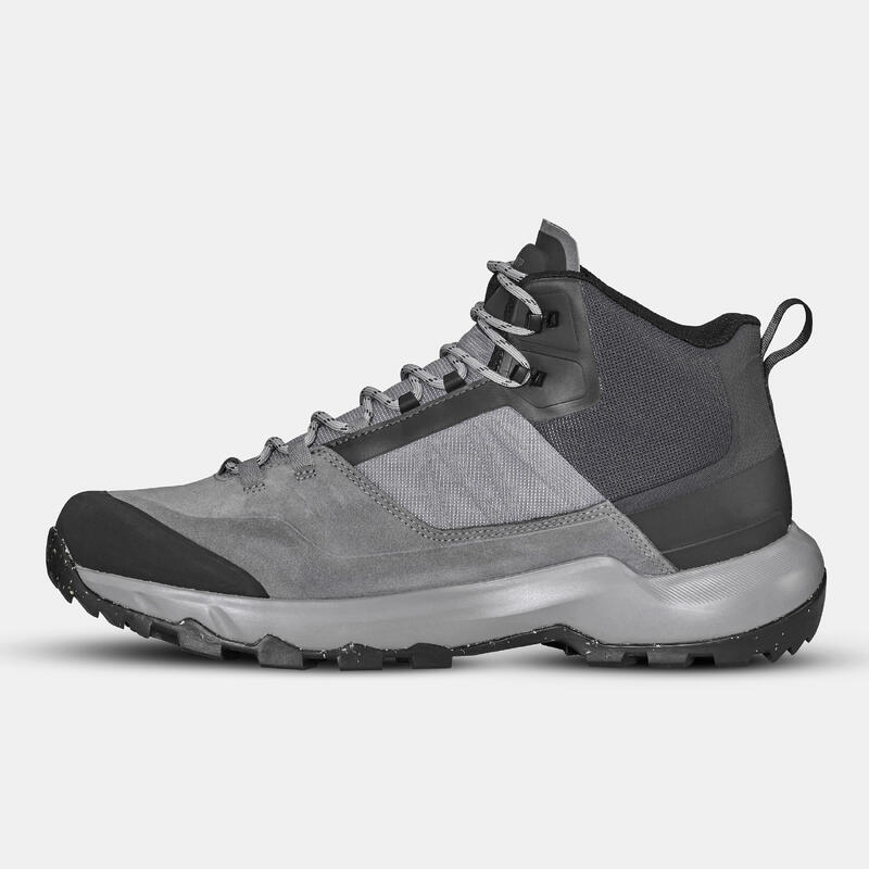 Men’s Waterproof Hiking Shoes - MH500 MID – GREY