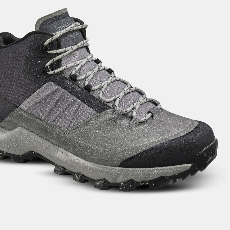 Botas impermeáveis de caminhada montanha MH500 Homem Cinzento