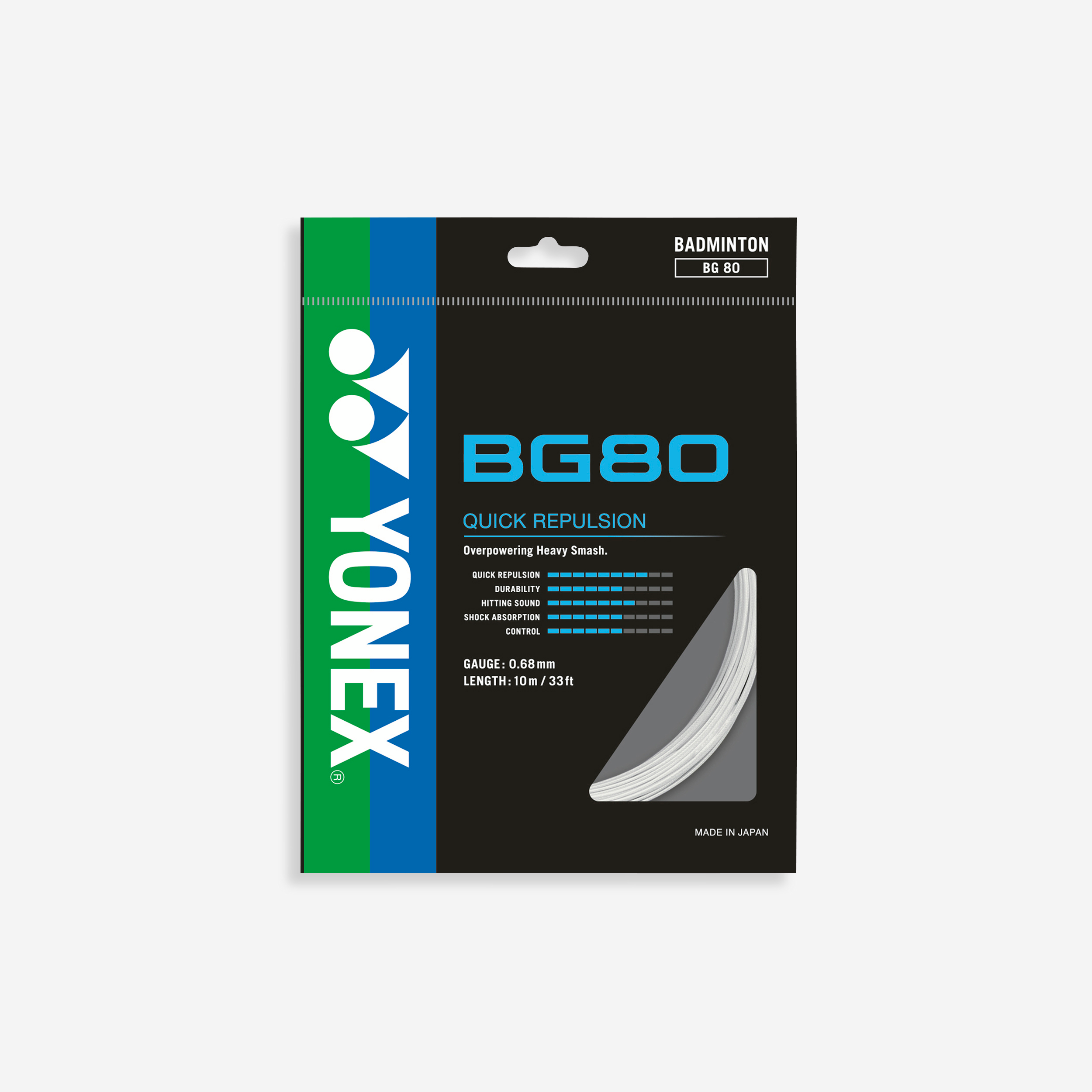 Cordage de badminton bg 80 blanc - Yonex