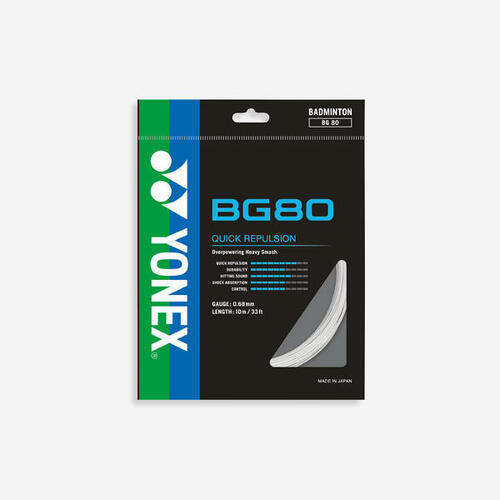 CORDAGE DE BADMINTON BG 80 BLANC