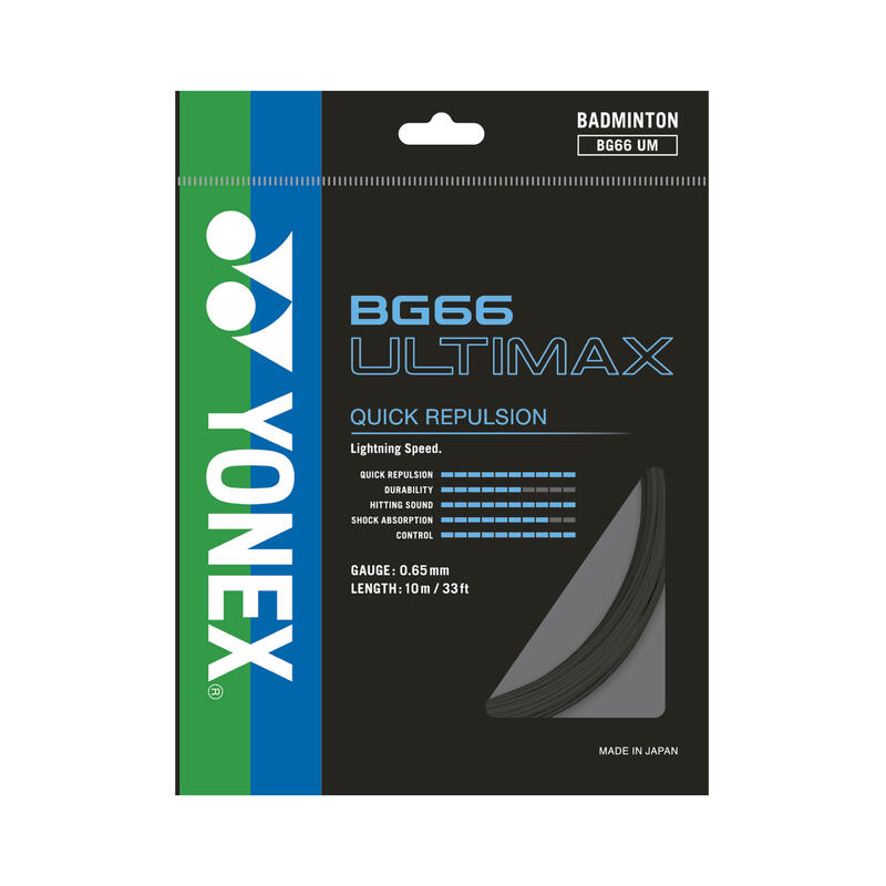 Cordaje de bádminton BG 66 ultimax Negro