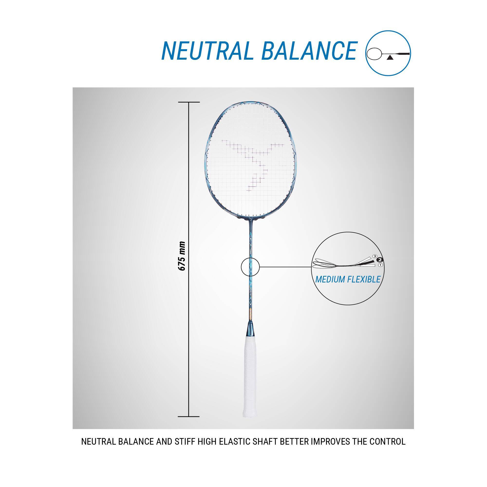 Adult Badminton Racket BR 990 C Dark Blue -  3