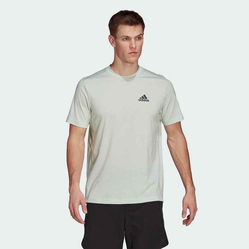 T-Shirt Fitness Cardio Herren grün Media 1
