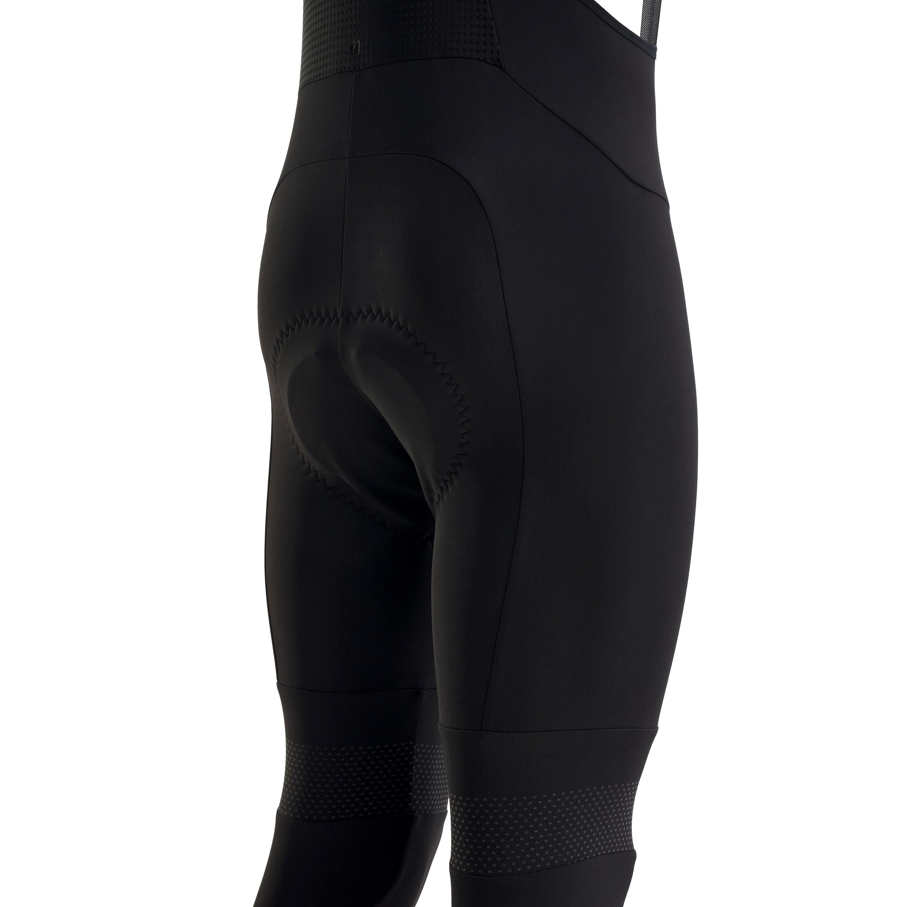 Men's Winter Road Cycling Bib Tights Racer - Black 4/5