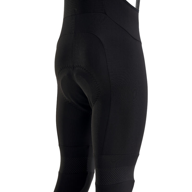 Men's Winter Road Cycling Bib Tights Racer - Black