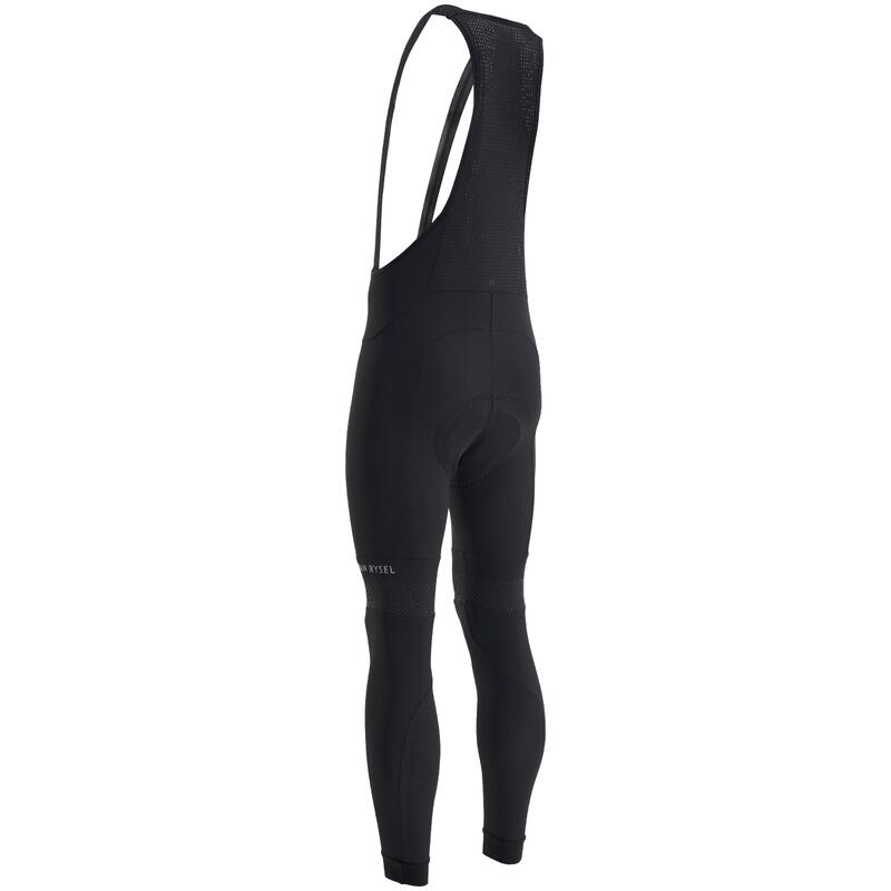 Radhose lang mit Trägern Rennrad Winter Racer schwarz