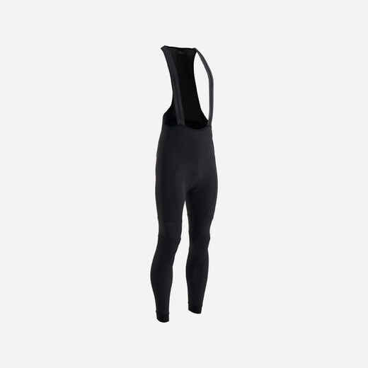 
      Men's Winter Road Cycling Bib Tights Racer - Black
  