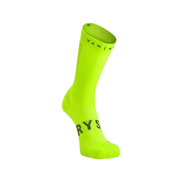 Calze termiche invernali ciclismo 900 Giallo Fluo Lana Merinos