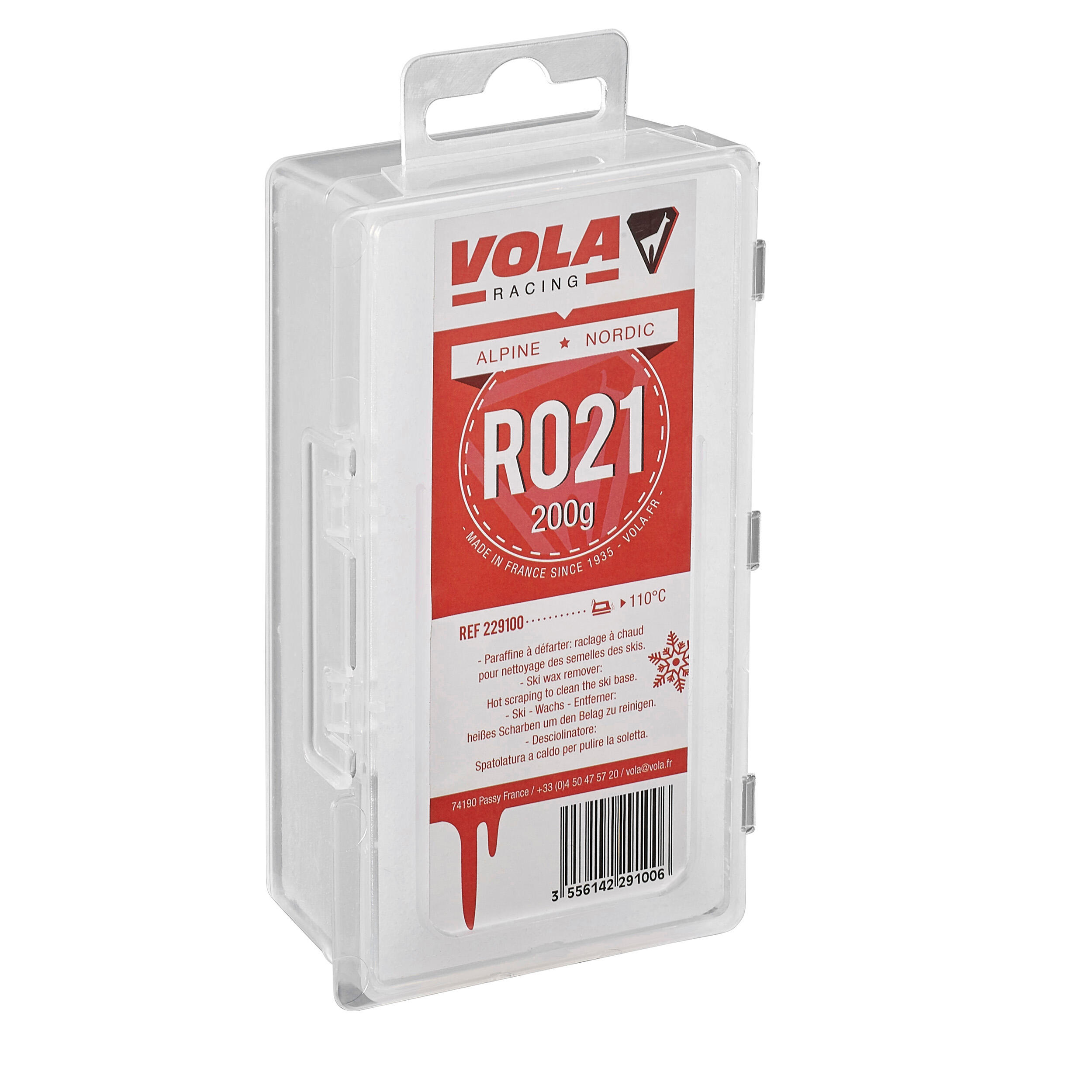 Kerosene wax VOLA R021 200g, for skis and snowboards