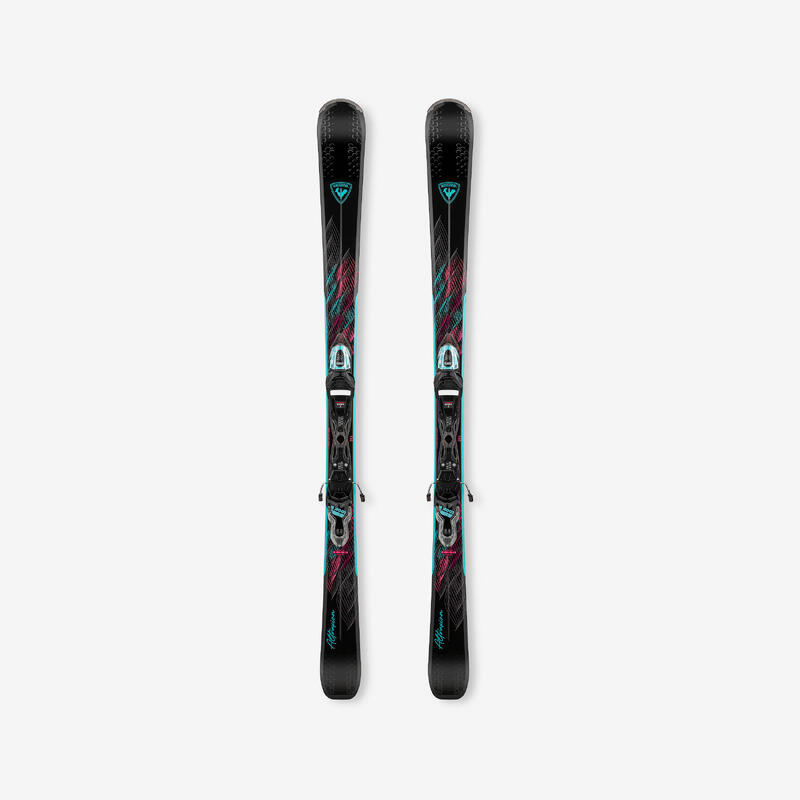 Dámské lyže s vázáním Attraxion černo-růžové