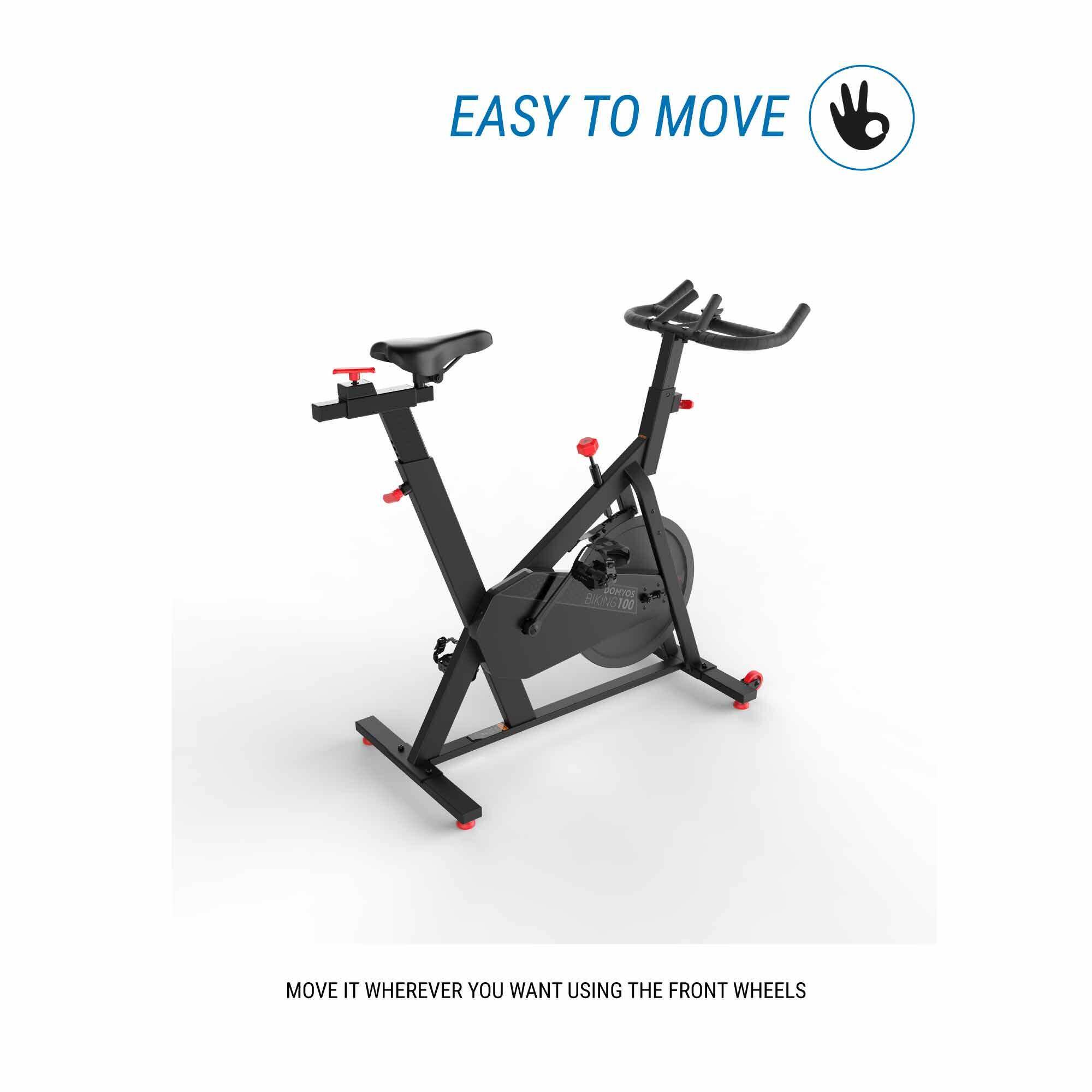 Exercise Spin Bike with 12kg Flywheel, 32 Resistance Levels, Supports upto 100Kg -  5