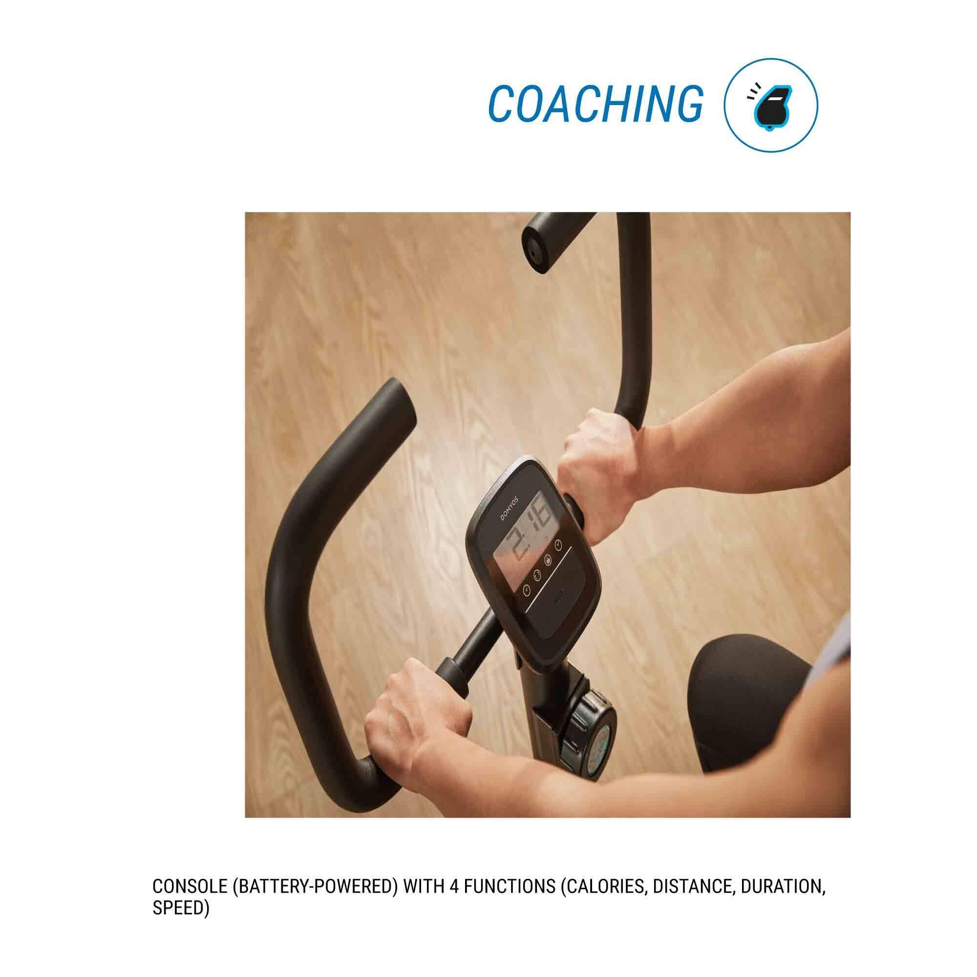 Exercise Bike with 3kg Flywheel,7 Resistance Levels, Supports upto 110Kg - Black -  5