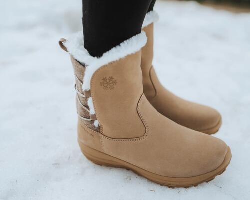 BOTTES CHAUDES SH500 MID CUIR F BEIGE