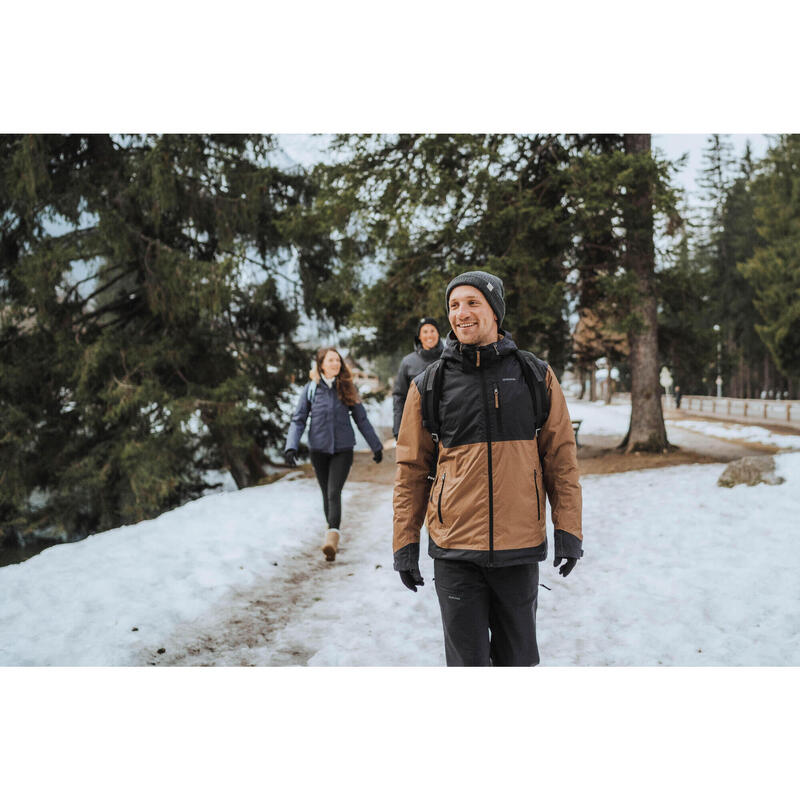 Erkek Su Geçirmez Outdoor Kar Montu / Kışlık Mont - Kahverengi - SH500 -10°C
