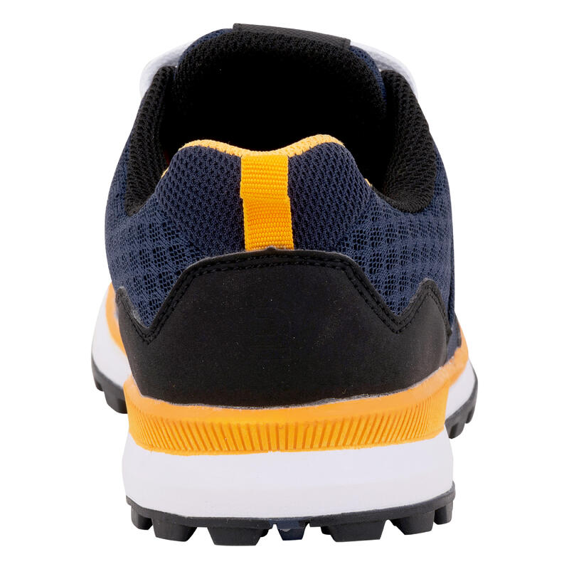 Zapatillas de hockey adolescente intensidad media DT500 azul amarillo 