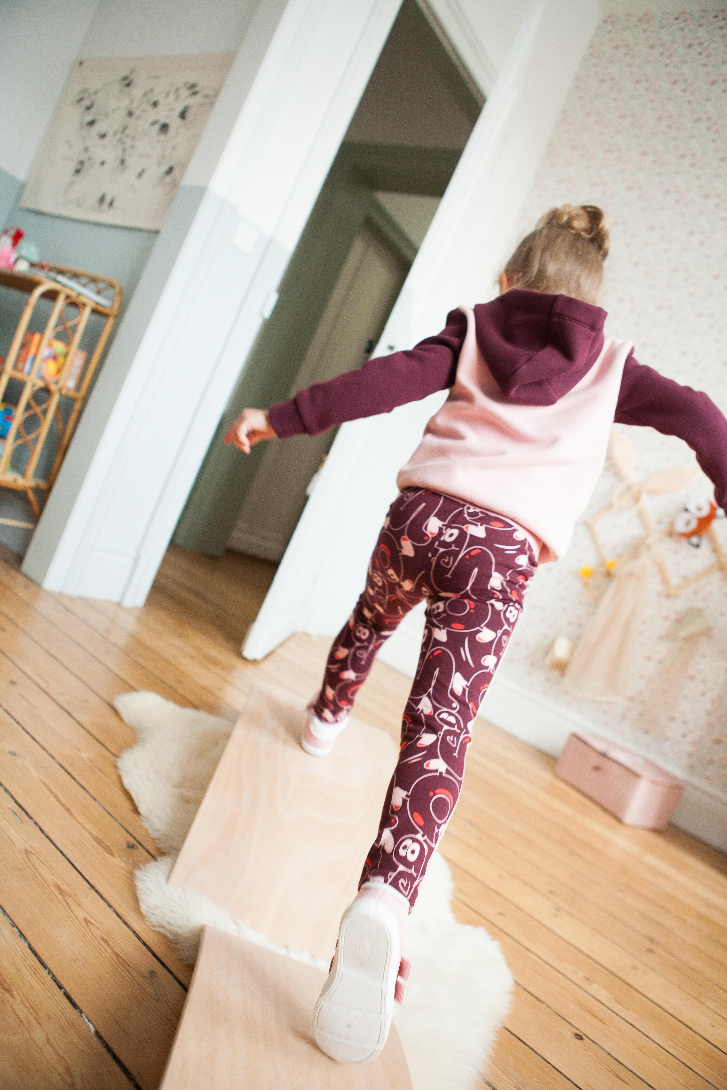 Chandail à glissière bébé – Basique bordeaux/rose 8/10